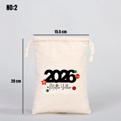 Baskılı Yılbaşı Kesesi 15,5x20cm (Özelleştirilebilir)