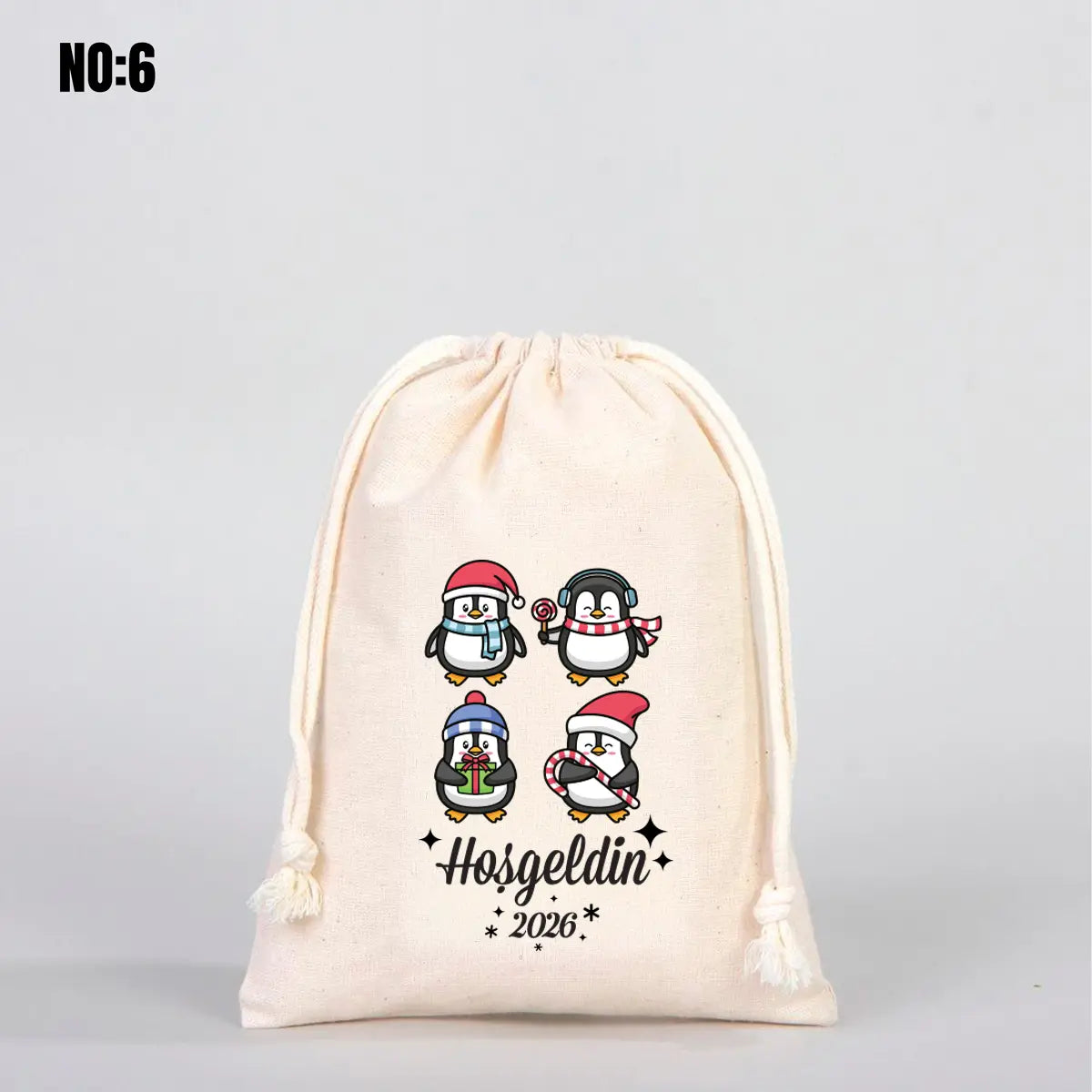 Baskılı Yılbaşı Kesesi 15,5x20cm (Özelleştirilebilir)