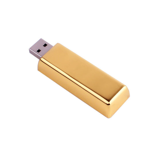 f-207-32 Altın Gold Kutulu Işıklı Rubber Usb