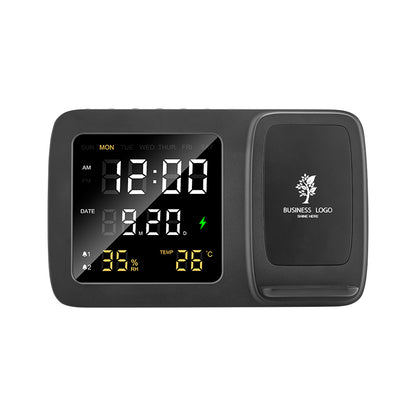 4230 Siyah Wireless Şarj Cihazı & Dijital Saat