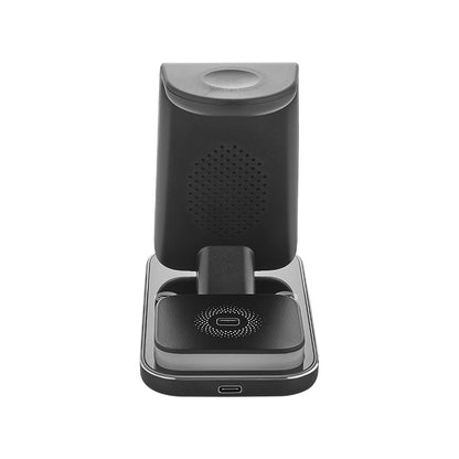 4210 Siyah 3'ü 1 Arada Kablosuz Şarj Cihazı