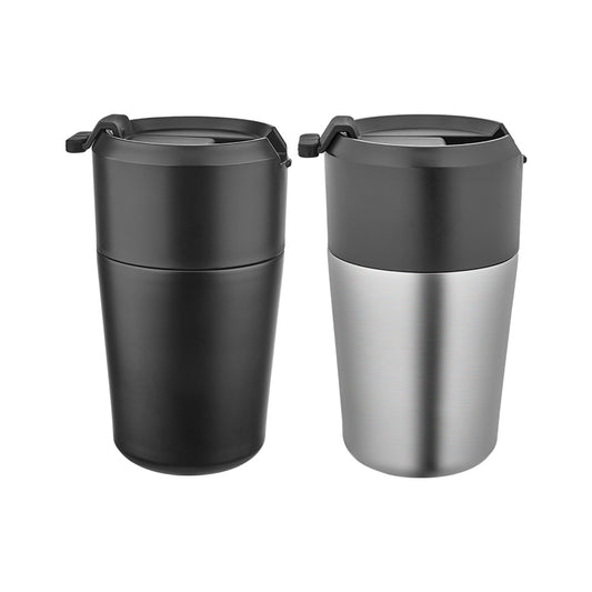 Kilit Kapaklı Çelik Termos Bardak 5355  – 380 ml