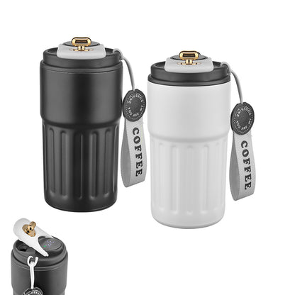 Kilit Mekanizmalı Paslanmaz Çelik Kahve Termosu 5351 – 440 ml