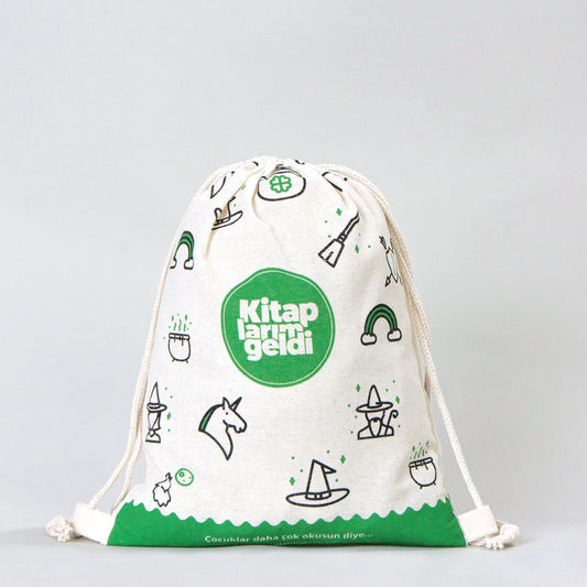 Promosyon Büzgülü Sırt Çantası 27x35cm Kitabım Geldi