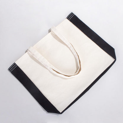 Classic Kanvas Çanta - Siyah Tam Körüklü 40x35x10 cm