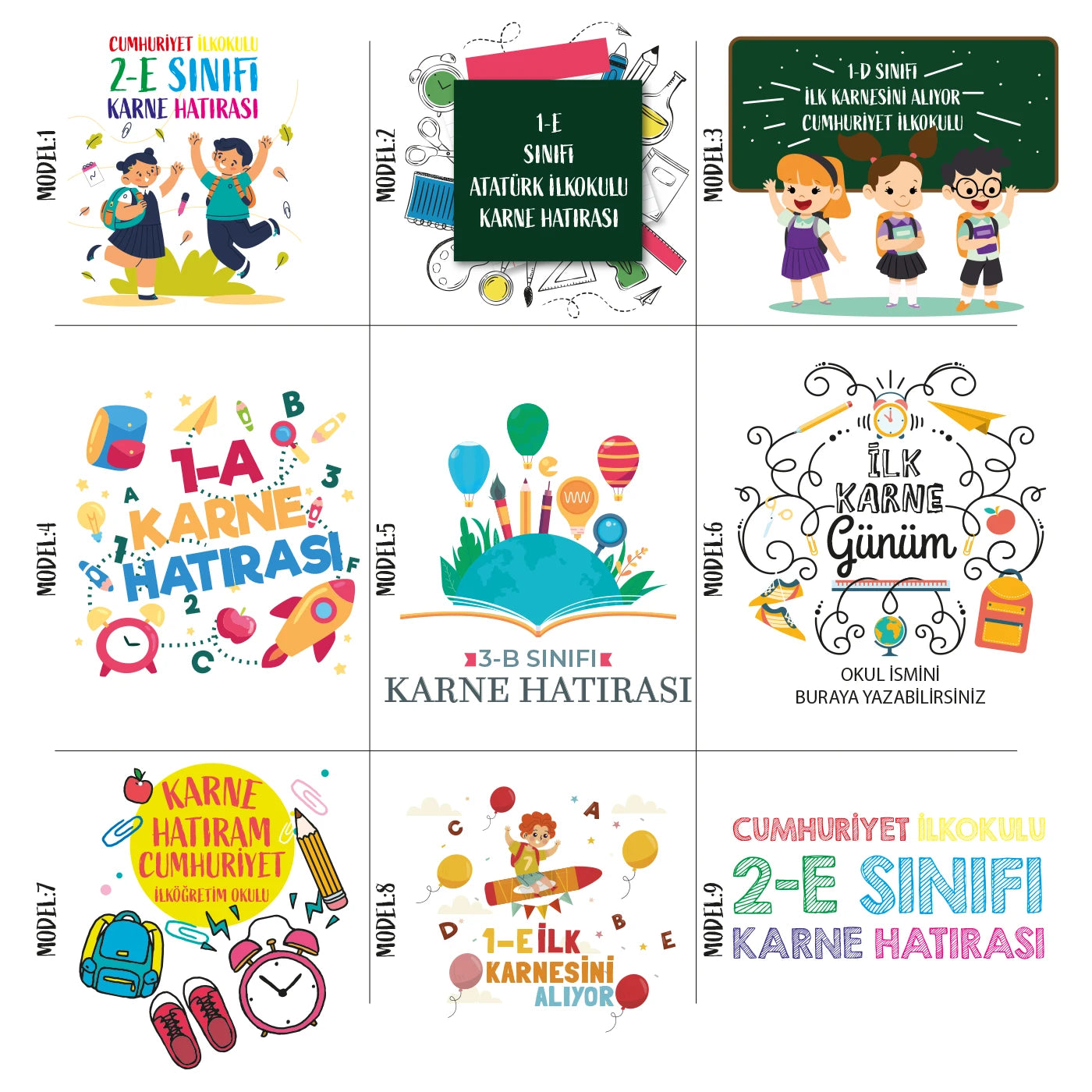 Karne Günü Özel Portföy Çanta – Yeşil 30×21 cm (Astarlı, Özelleştirilebilir)