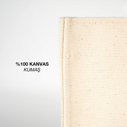 Stone Kanvas  Çanta 22x25x10 cm ( Küçük Boy)  – %100 Pamuk, El Dikimi