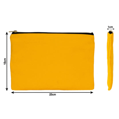 Prime Clutch-Metal Fermuar Çanta (25x18) Sarı