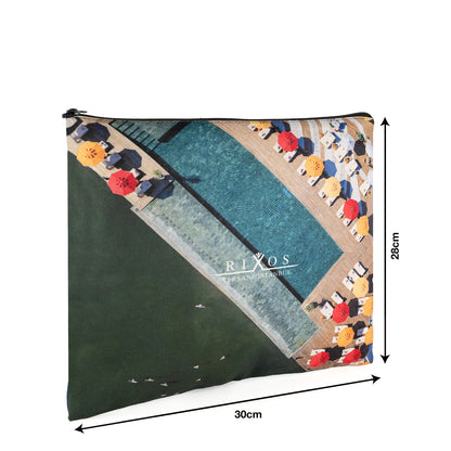 Tam Zemin Logo Baskılı Lamineli Clutch 28x30 cm | Toptan