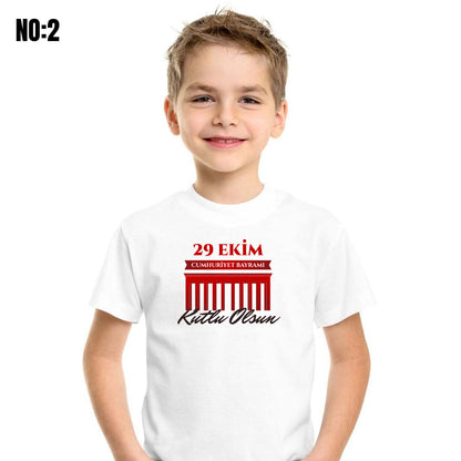 29 Ekim Baskılı Promosyon Çocuk Tişört - istepromosyon.com No:2