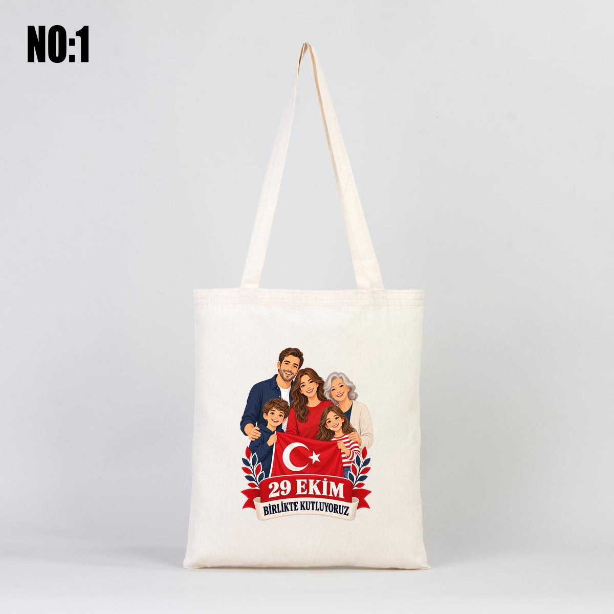 29 Ekim Cumhuriyet Bayramı Baskılı Bez Çanta, 35x40cm No.1 - istepromosyon.com