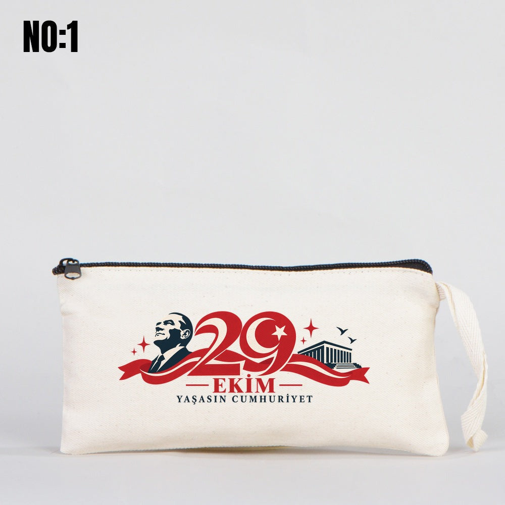 29 Ekim Cumhuriyet Bayramı Bez Kalemlik, 21x10cm No.1 - istepromosyon.com