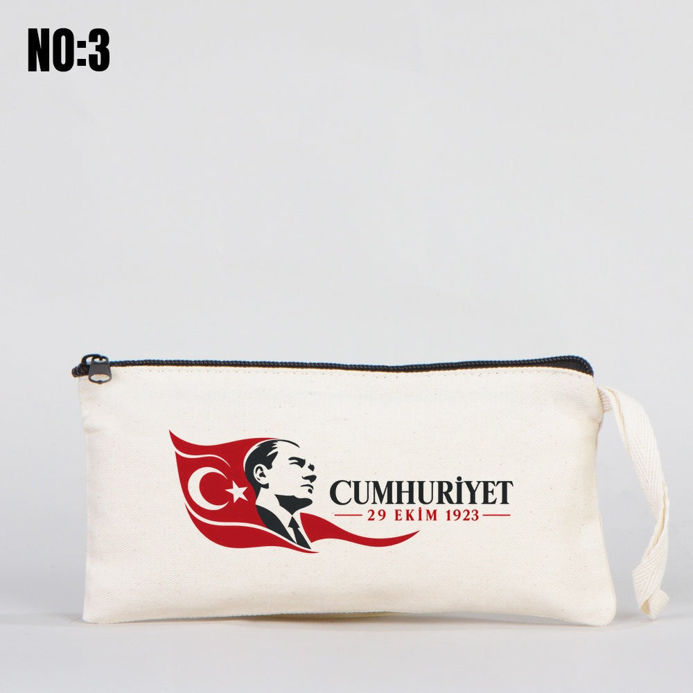 29 Ekim Cumhuriyet Bayramı Bez Kalemlik, 21x10cm No.3 - istepromosyon.com
