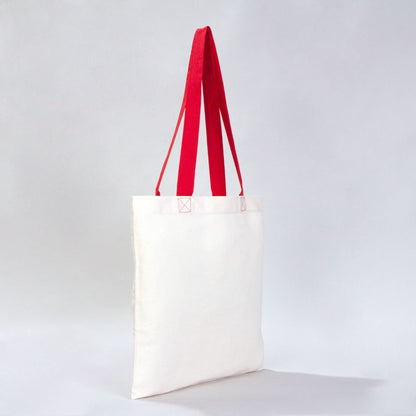 40x35 cm Kırmızı Kulp Gabardin Bez Çanta yan görünüm - istepromosyon.com