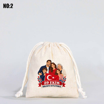 10x13 cm Bez Kese Baskılı - 29 Ekim Cumhuriyet Bayramı No.2 - istepromosyon.com