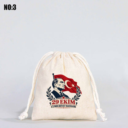 10x13 cm Bez Kese Baskılı - 29 Ekim Cumhuriyet Bayramı No.3 - istepromosyon.com