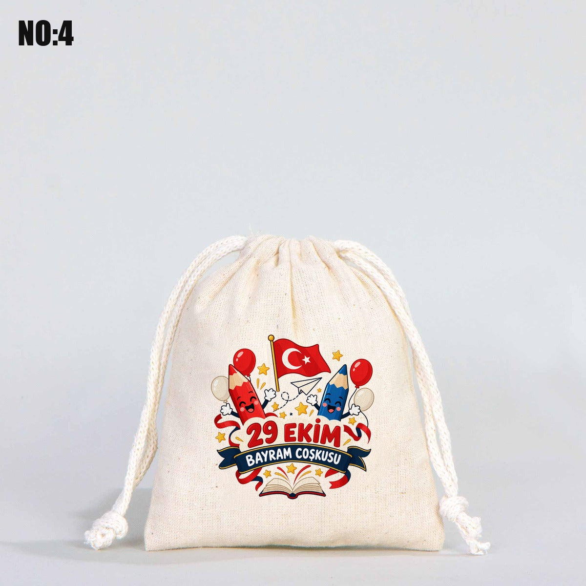 10x13 cm Bez Kese Baskılı - 29 Ekim Cumhuriyet Bayramı No.4 - istepromosyon.com