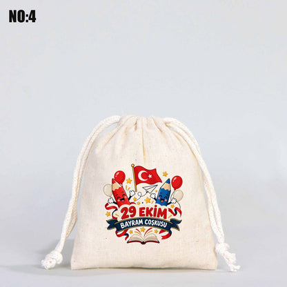 10x13 cm Bez Kese Baskılı - 29 Ekim Cumhuriyet Bayramı No.4 - istepromosyon.com