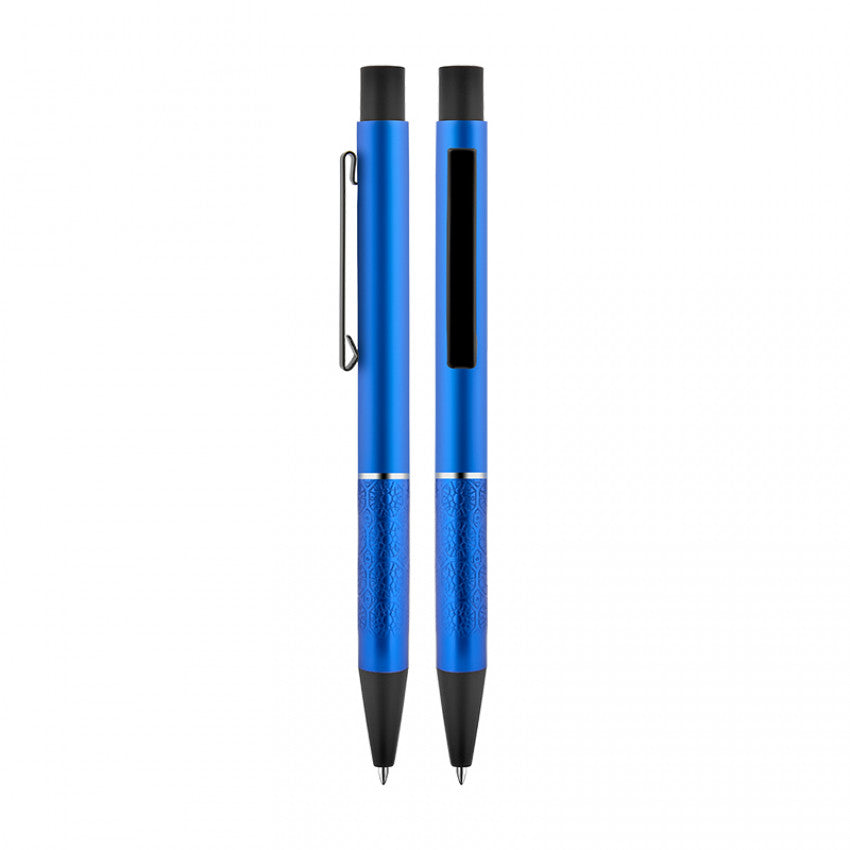Mavi metal İmza Kalemi 1300 – metal gövdeli, promosyon baskıya uygun klasik imza kalemi
