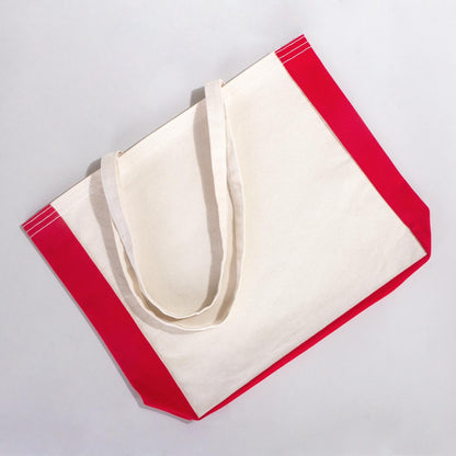 Classic Kanvas Çanta - Kırmızı Tam Körüklü 40x35x10 cm