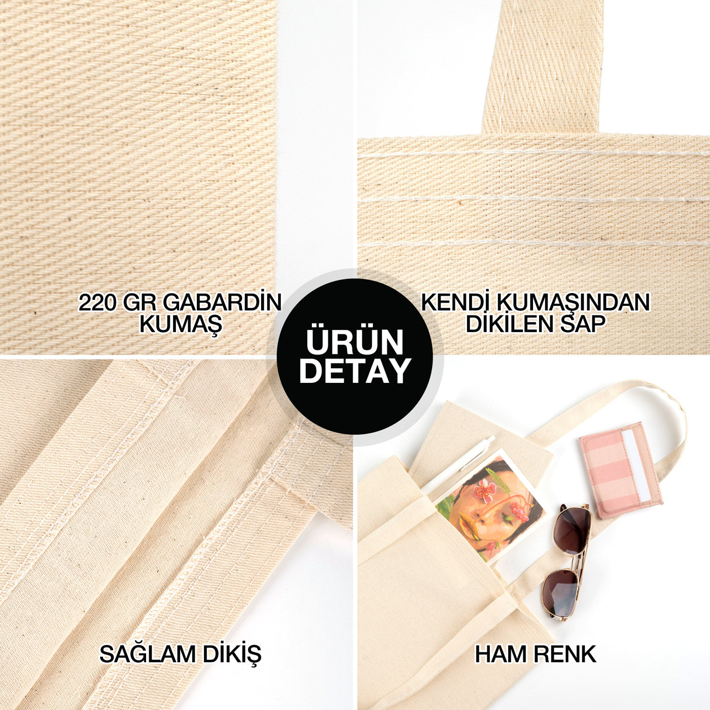 Gabardin Bez Çanta 30x35 cm (Özelleştirilebilir)