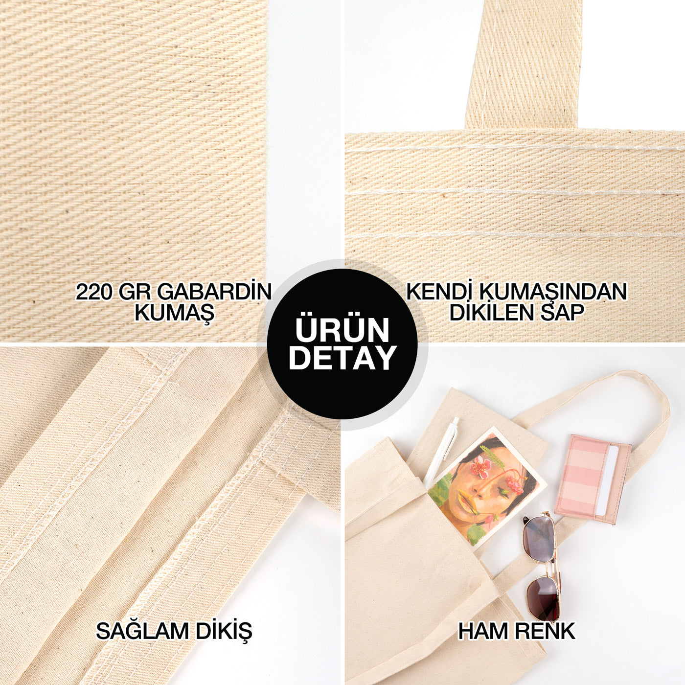 Gabardin Bez Çanta 35x30 cm (Özelleştirilebilir)