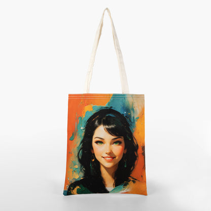 Tam Zemin Logo Baskılı Süblimasyon Lamineli Bez Çanta 35x40 cm