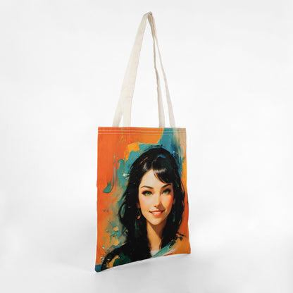 Tam Zemin Logo Baskılı Süblimasyon Lamineli Bez Çanta 35x40 cm