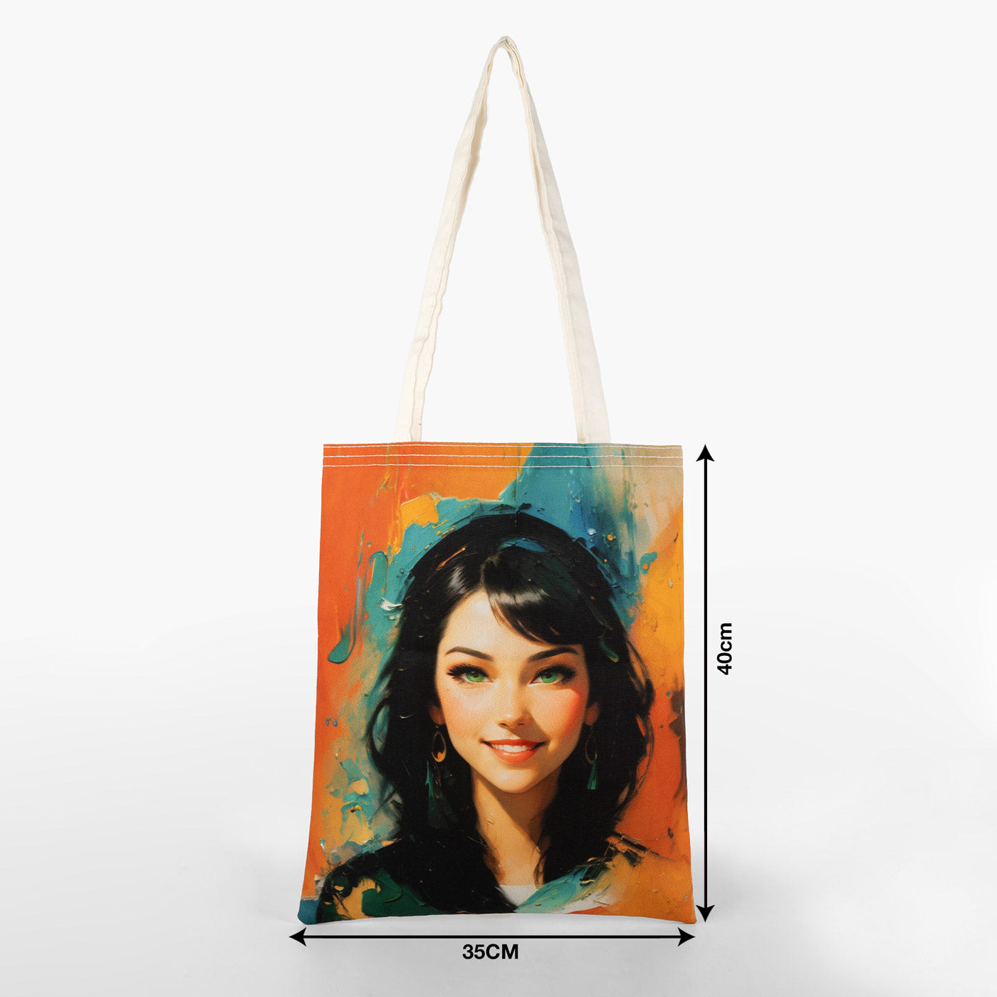 Tam Zemin Logo Baskılı Süblimasyon Lamineli Bez Çanta 35x40 cm