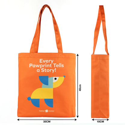 Turuncu Tam Körüklü Lamineli Çanta - 35x40x10 cm - Logo Baskılı