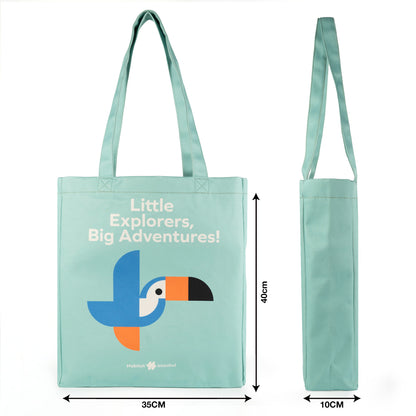 Yeşil Tam Körüklü Lamineli Çanta - 35x40x10 cm - Logo Baskılı