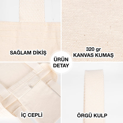 Yeni Yıl Temalı Geniş Hacim Çanta