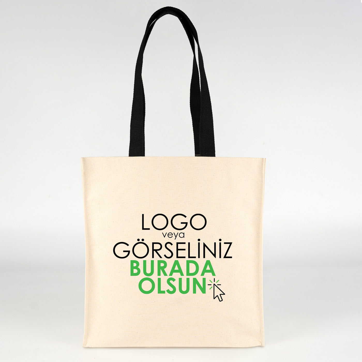 Stone Körüklü Kanvas Çanta - 37x37x14 cm - Örgü Kulp (Özelleştirilebilir)