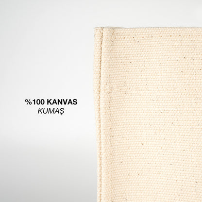 Stone Tam Körüklü Kanvas Çanta - 37x37x14 cm