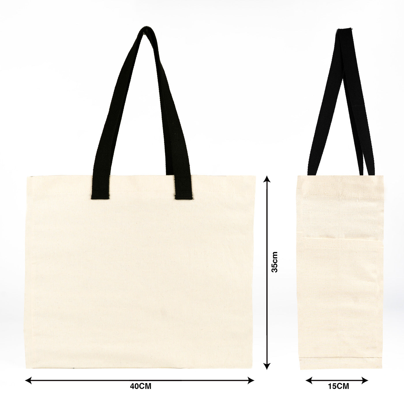 450 Gr Kanvas Büyük Bez Çanta 40x35x15 cm | Toptan