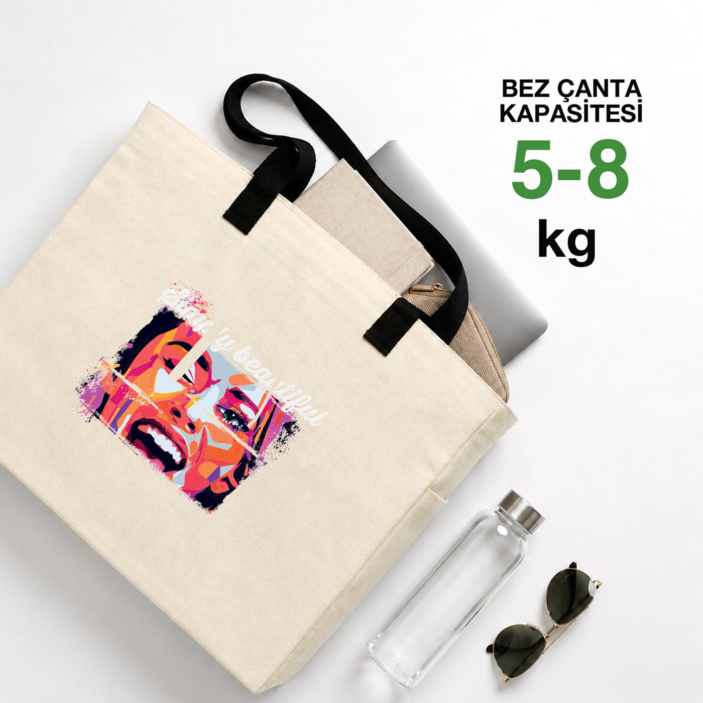 Büyük Kanvas Bez Çanta 40x35x15 cm | Toptan Logo Baskılı