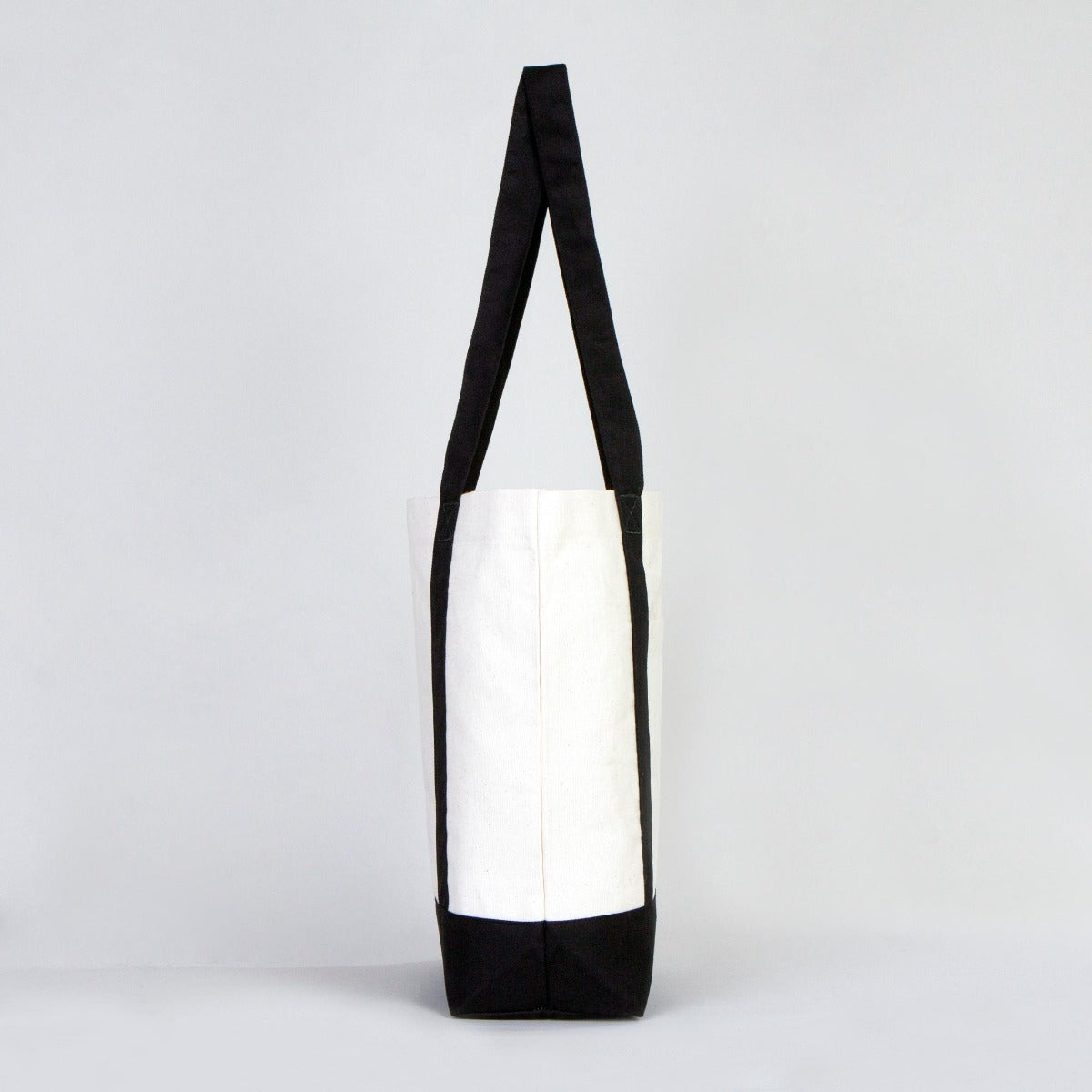 Trend Kanvas Çanta 40x35x12cm - Siyah Renkli Kulp (Özelleştirilebilir) - istepromosyon.com