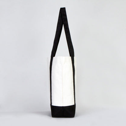Trend Kanvas Çanta 40x35x12cm - Siyah Renkli Kulp (Özelleştirilebilir) - istepromosyon.com