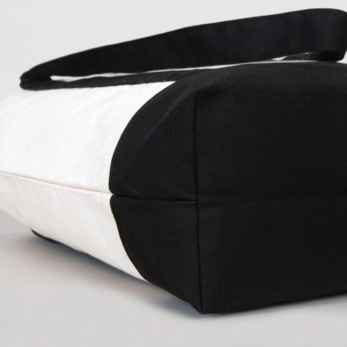 Trend Kanvas Çanta 40x35x12cm - Siyah Renkli Kulp (Özelleştirilebilir) - istepromosyon.com