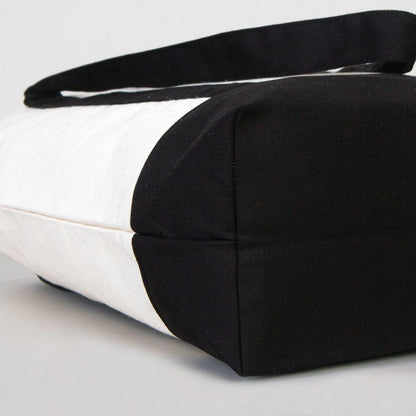 Trend Kanvas Çanta 40x35x12cm - Siyah Renkli Kulp (Özelleştirilebilir) - istepromosyon.com