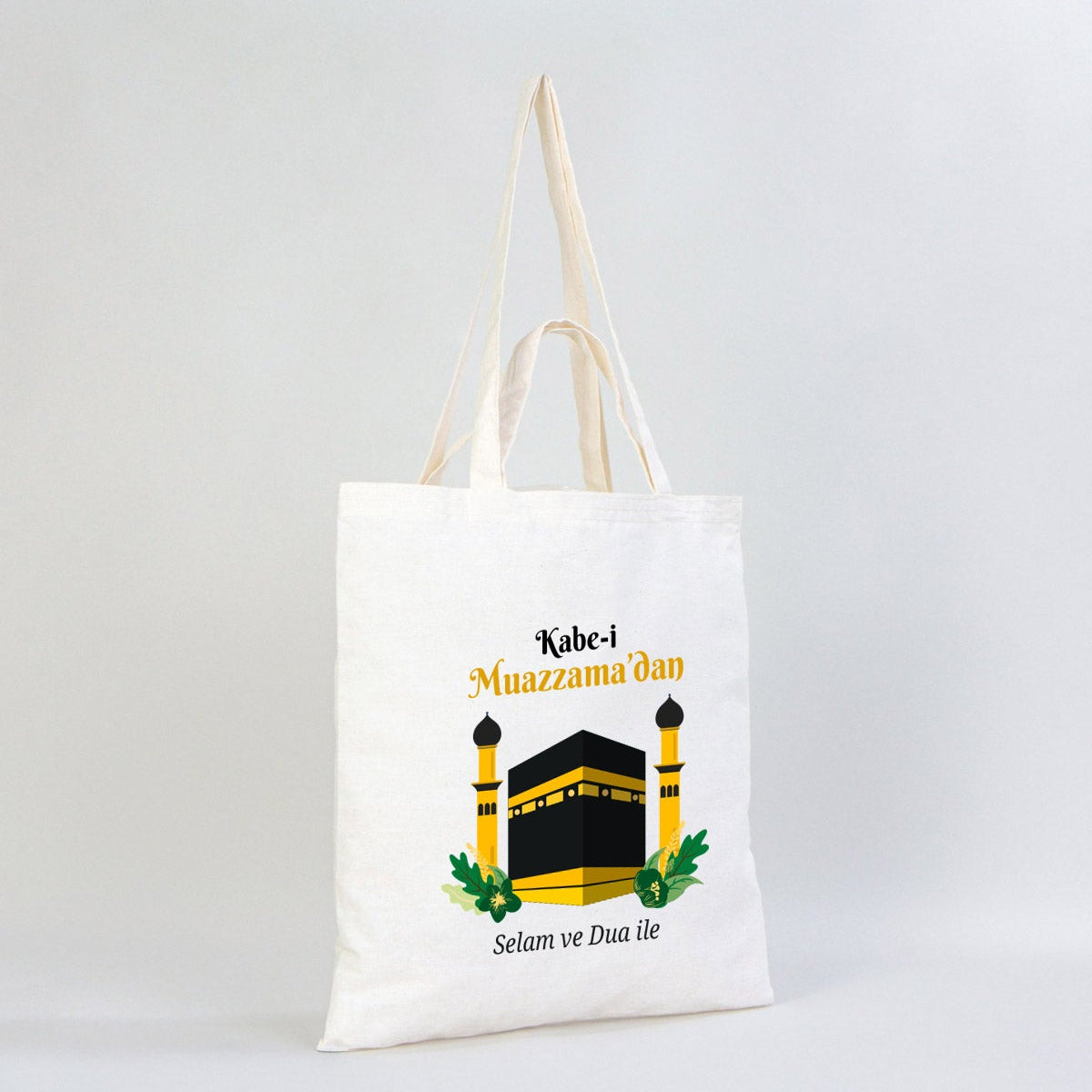 40x40 cm Dualarımıza Sizi de Ekledik | Hac ve Umre Hediyelik Hambez Çanta