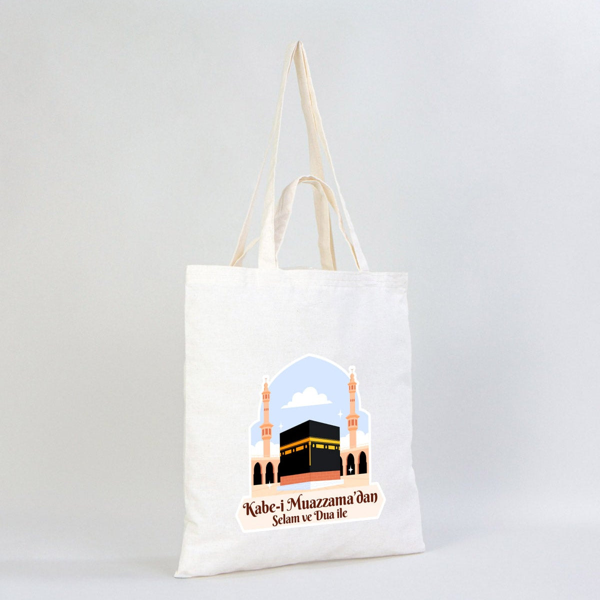 40x40 cm Dualarımıza Sizi de Ekledik | Hac ve Umre Hediyelik Hambez Çanta