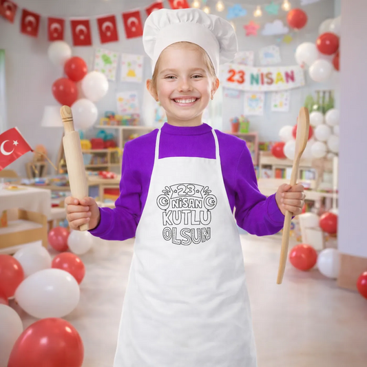 Mutfak Önlüğü Boyama - 23 Nisan Aktivitesi