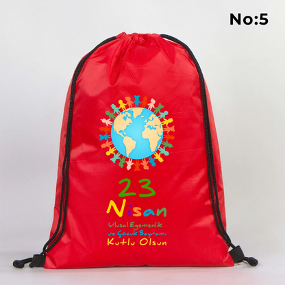 32x45 cm Kırmızı İmperteks Sırt Çantası - 23 Nisan Hediyesi