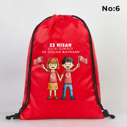 32x45 cm Kırmızı İmperteks Sırt Çantası - 23 Nisan Hediyesi