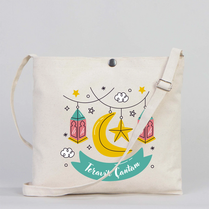 35x30 cm Kur'an-ı Kerim Çantası Çıt Çıtlı Heybe - Teravih Çantası