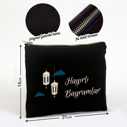 21x15 cm Siyah Star Clutch - Bayram Kesesi Hediyelik