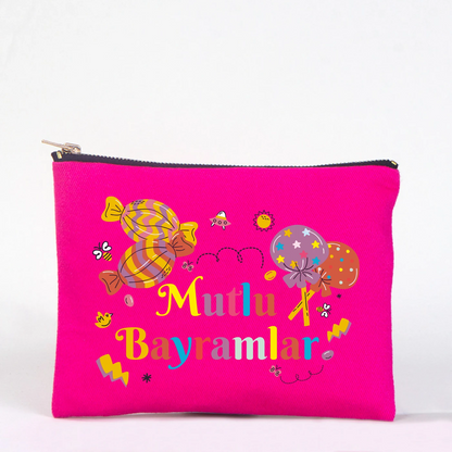 21x15 cm Fuşya Star Clutch - Bayram Harçlık Cüzdanı
