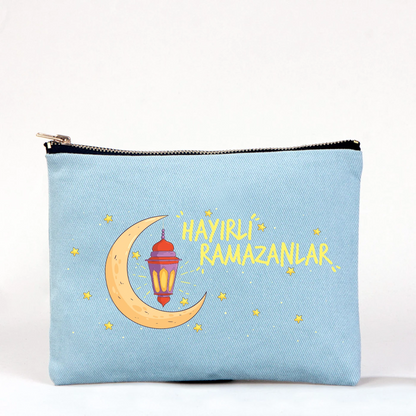 21x15 cm Açık Mavi Star Clutch - Bayram Harçlık Cüzdanı