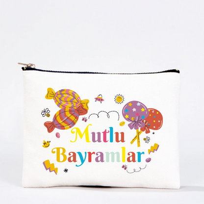 21x15 cm Beyaz Star Clutch - Bayram Harçlık Cüzdanı